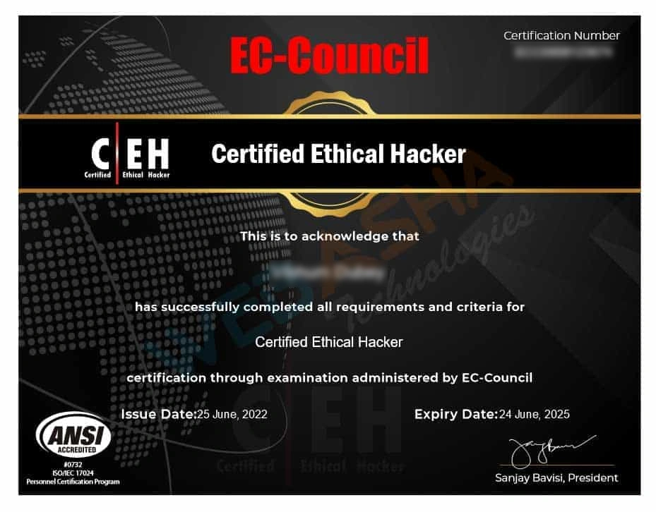 CEH Certificate