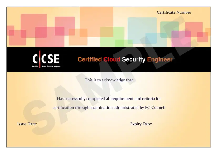 CCSE Certificate
