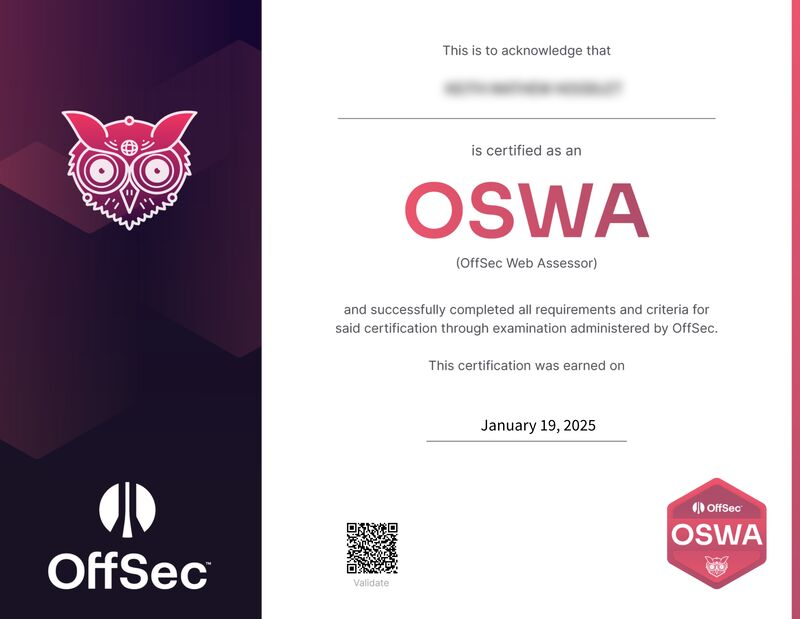 WEB-300 Advanced OSWA Certificate