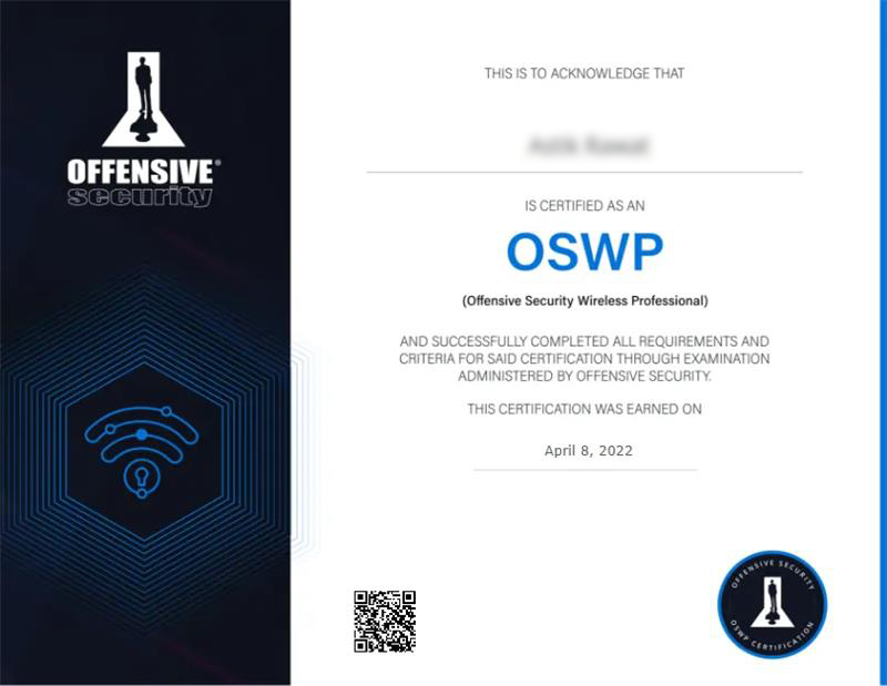 PEN-210 OSWP Certificate